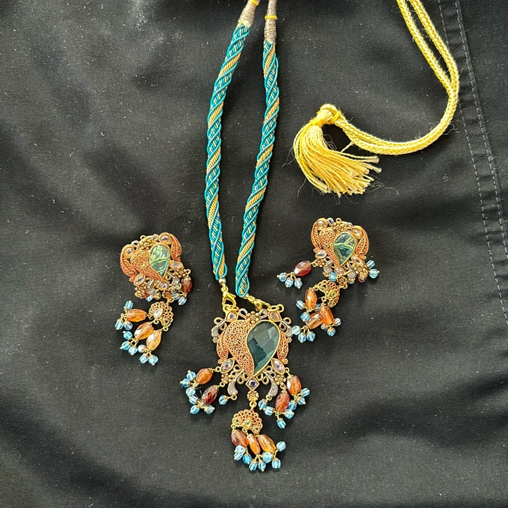 Turquoise Gold Indian/pakistani Set